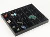 3d) Coffret 20x casiers 5x5 cm pour rangement de collection.