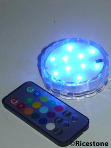 Socle lumineux à LEDs pour minéraux, chicha, sculpture en cristal.