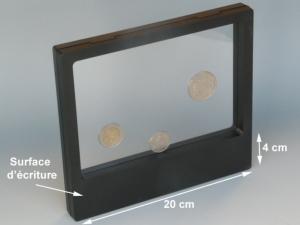 Médailler 3D à membrane avec surface d'écriture