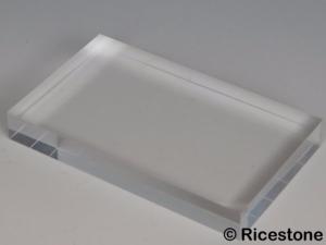 Socle acrylique transparent 8x5x2cm, CU852, présentoir pour